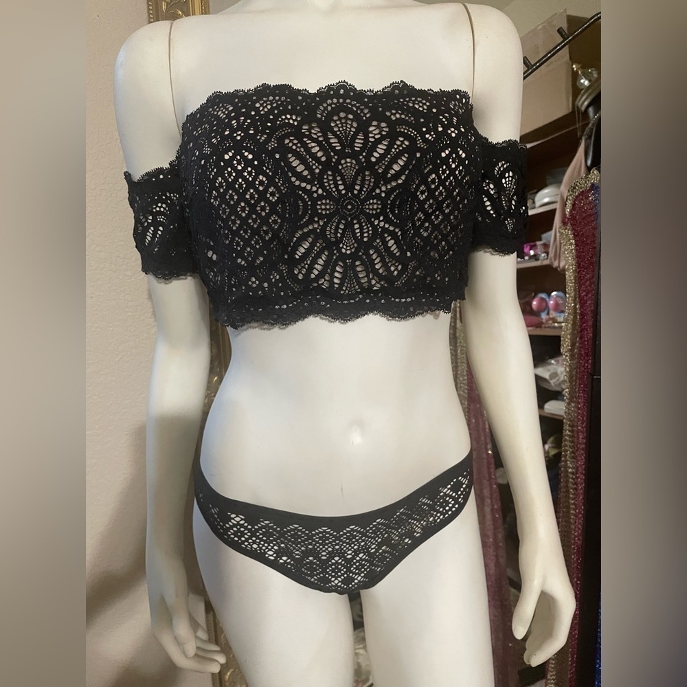 Victoria Secret Dream Angels Bralette Bra & Panty Sexy Off the Shoulders Bra 🆕 - Picture 4 of 12